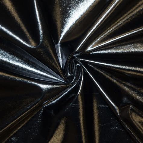 black metallic foil fabric|metallic lycra.